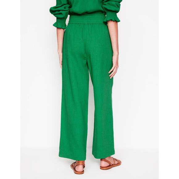 Boden Women’s Size 8 Cheesecloth Wide Leg Cropped Pants Double Cloth - Picture 2 of 6